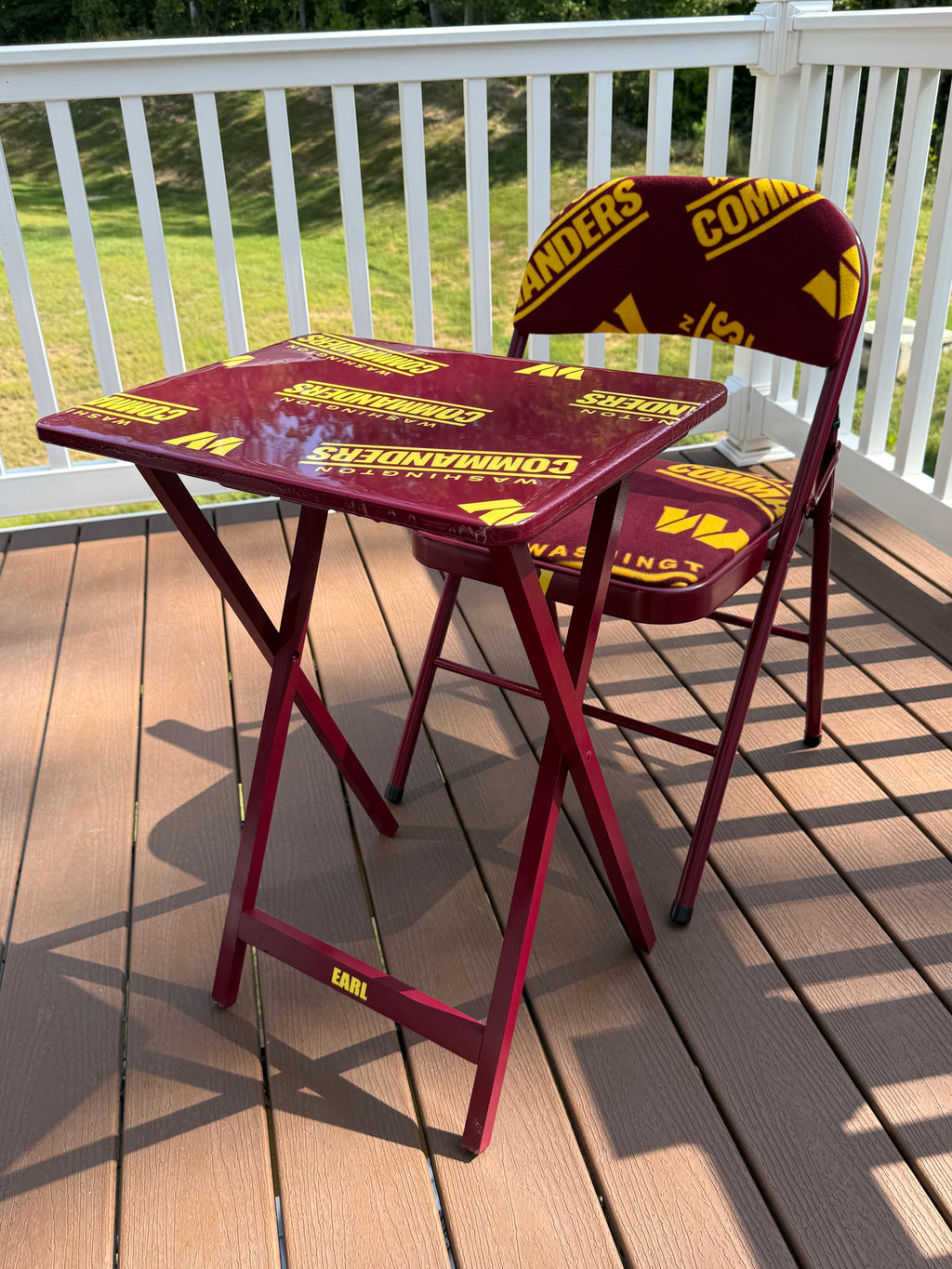 Custom Football: Chair and Table Set