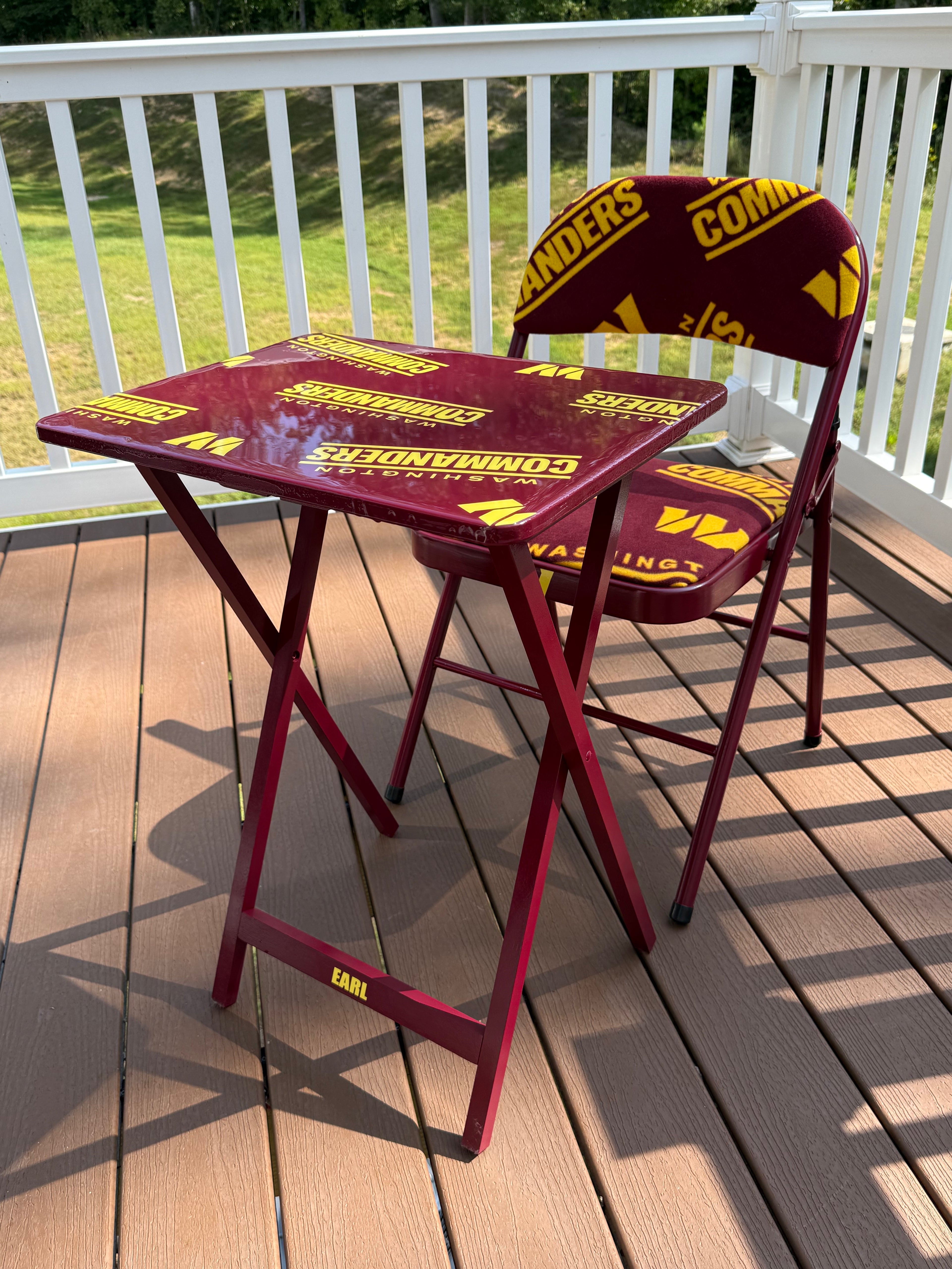 Custom Football: Chair and Table Set